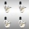 Service Caster 3 Inch 316SS Nylon Wheel Swivel 1-7/8 Inch Expanding Stem Caster Set Lock Brake SCC-SS316TTLEX20S314-NYS-178-4 - alternate 1